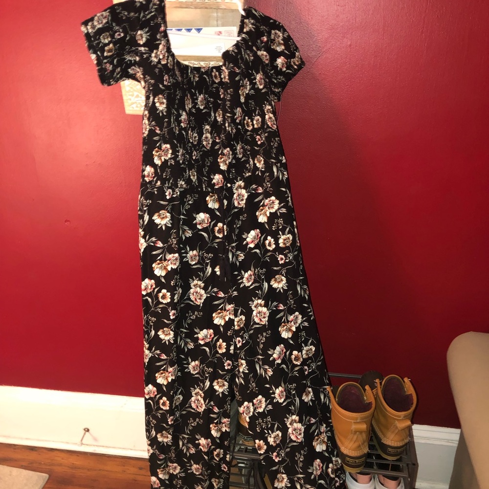 Off the shoulder short sleeved jumpsuit